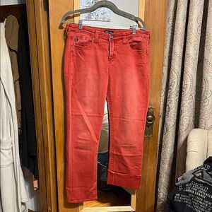 Dear John Women's Vibrant Red Straight Leg Jeans